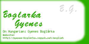 boglarka gyenes business card