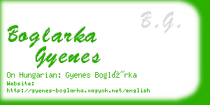boglarka gyenes business card